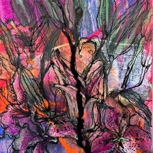 ink in bloom lilies series no. 01 (5"x7")