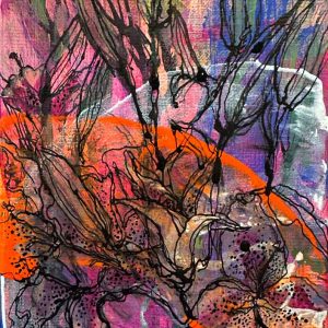 ink in bloom lilies series no. 02 (5"x7")