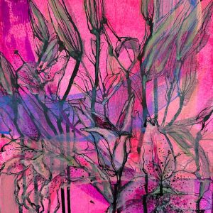 ink in bloom lilies series no. 01 (11"x14")
