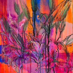 ink in bloom lilies series no. 01 (16"x20")