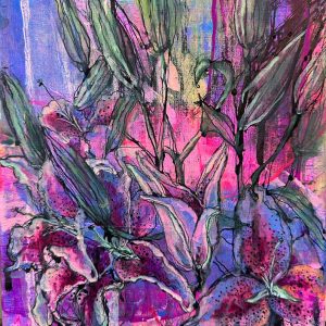 ink in bloom lilies series no. 01 (8"x10")