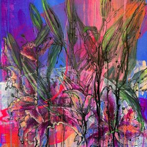 ink in bloom lilies series no. 01 (16"x20")