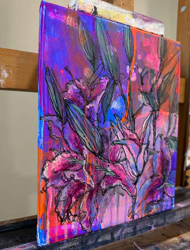 ink in bloom lilies series no. 01 (8"x10") (copy)