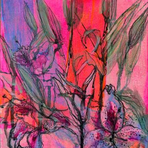 ink in bloom lilies series no. 01 (8"x10")