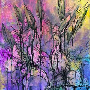 ink in bloom lilies series no. 01 (16"x20")