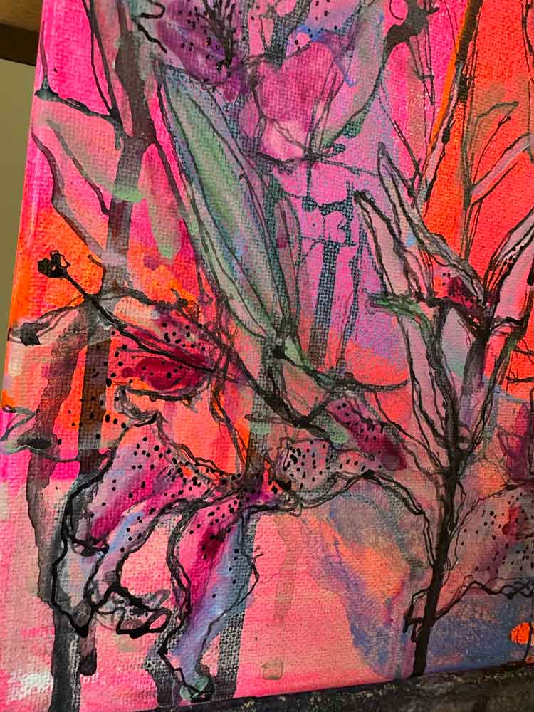 ink in bloom lilies series no. 01 (8"x10")