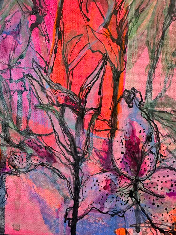 ink in bloom lilies series no. 01 (8"x10")