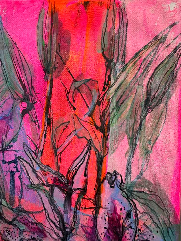 ink in bloom lilies series no. 01 (8"x10")