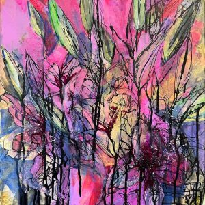 ink in bloom lilies series no. 01 (16"x20")