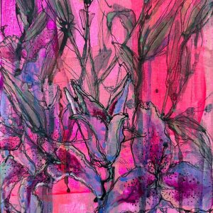 ink in bloom lilies series no. 01 (8"x10")
