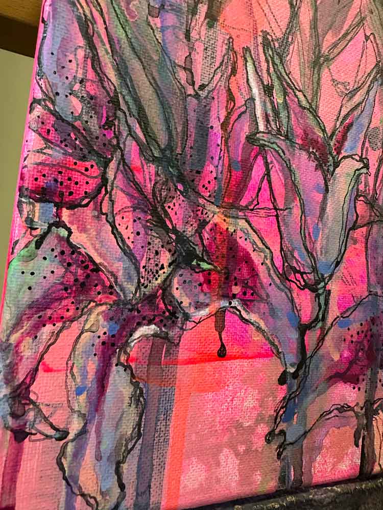 ink in bloom lilies series no. 01 (8"x10")