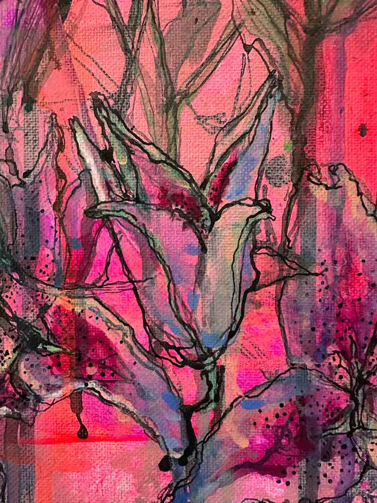 ink in bloom lilies series no. 01 (8"x10")