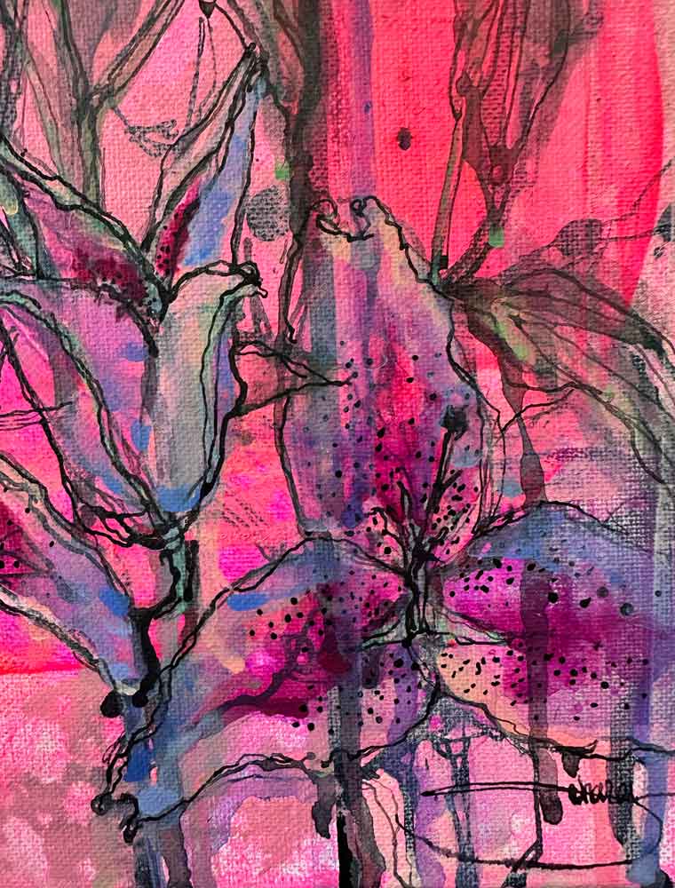 ink in bloom lilies series no. 01 (8"x10")