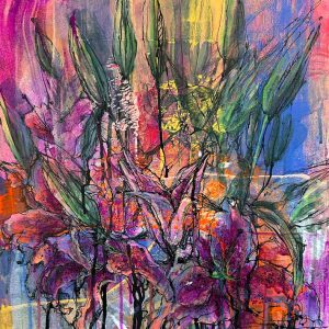 ink in bloom lilies series no. 01 (16"x20")